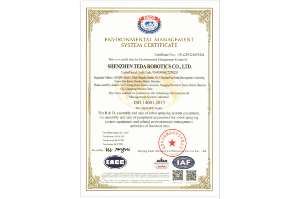 ISO14001:2015 Certificate
